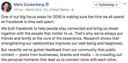 Facebook Newsfeed Changes